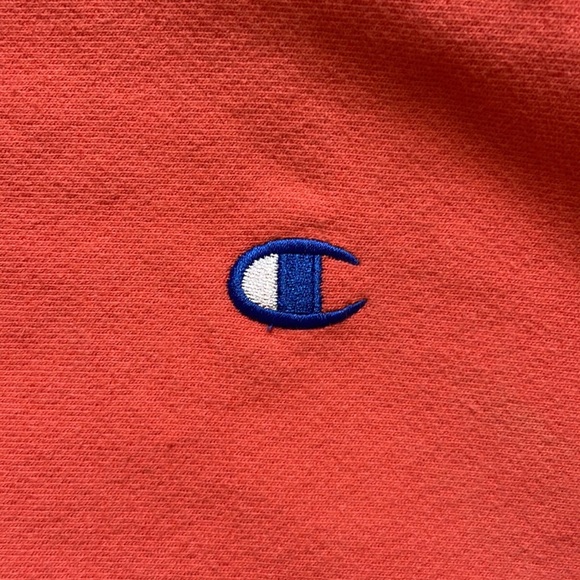 Mens Champion Coral Color Reverse Weave Short Sleeve Crew - Picture 3 of 8